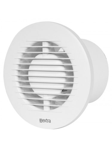 E-EXTRA Elszívó ventilátor EA125, fehér, kör alakú, golyóscsapággyal, NA125mm